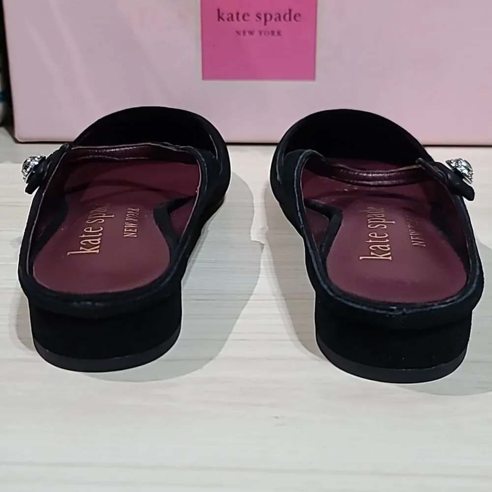 Kate Spade New York Meg Suede Black Mules - US Women's 7 M